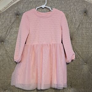 Girls 5t Heart & Glitter Tulle Skirt Sweatshirt Dress
